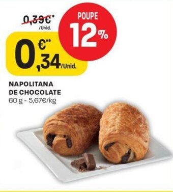 Intermarché Napolitana de Chocolate 60g promoção