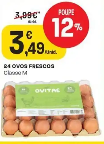 Intermarché 24 Ovos Frescos Classe M promoção