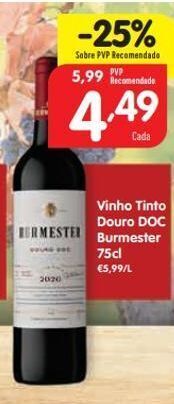 Minipreço Vinho tinto burmester promoção
