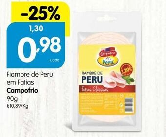 Minipreço Presunto de peru campofrio promoção