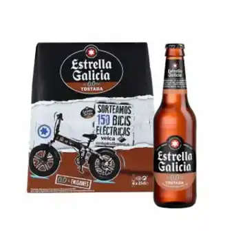 Cerveja estrella galicia 0.0 tostada 6x25cl