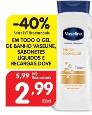 Minipreço Gel de banho vaseline promoção