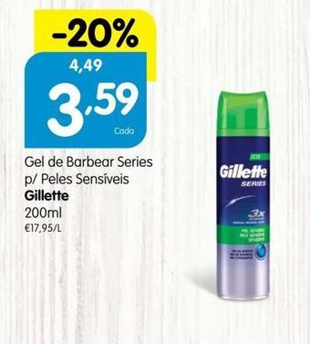 Minipreço Gel de barbear gillette promoção