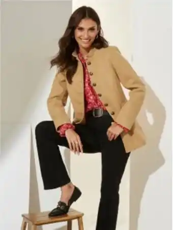 Blazer com gola mao