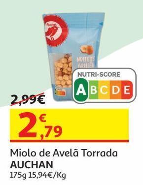 Auchan Miolo de avelã torrada auchan promoção
