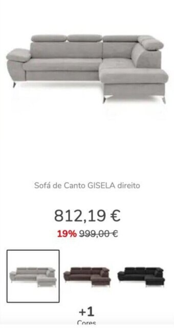 Conforama Sofa de Canto Gisela Direito promoção