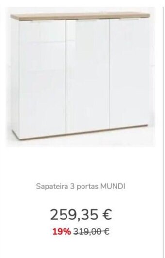 Conforama Sapateira 3 Portas Mundi promoção