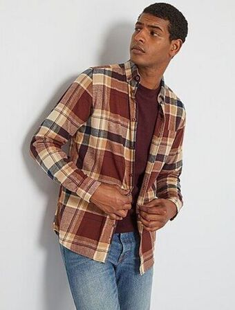 Kiabi Camisa de flanela aos quadrados promoção