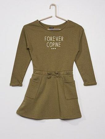 Vestido em moletão de fantasia