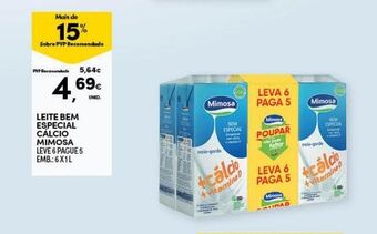 Leite com cálcio mimosa