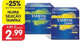 Minipreço Absorvente tampax promoção