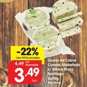 Minipreço Queijo de cabra santiago promoção