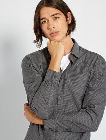 Kiabi Camisa slim elástica promoção