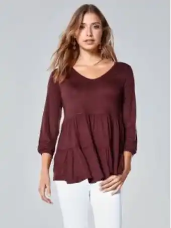 Blusa com panos franzidos manga 3/4