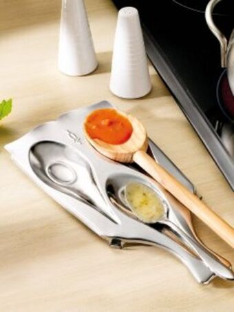 Suporte para colheres em aço inoxidável