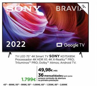 El Corte Inglés Smart tv sony promoção