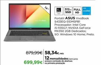 El Corte Inglés Notebook asus promoção