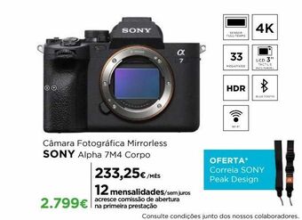 El Corte Inglés Câmera fotográfica sony promoção