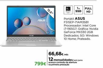 El Corte Inglés Notebook asus promoção