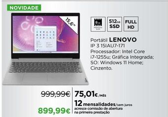 El Corte Inglés Notebook lenovo promoção