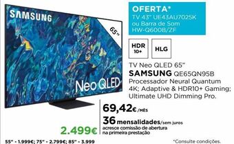 El Corte Inglés Tv 65'' led samsung promoção