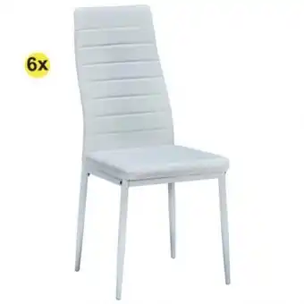 Homy Casa Pack de 6 cadeiras zara ii (branco) promoção