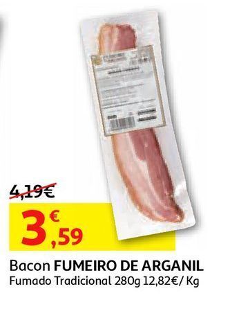 Auchan Bacon fumeiro de arganil:fumado trad 280 g promoção