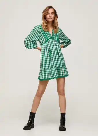 Pepe Jeans Vestido manga comprida estilo retro didi promoção