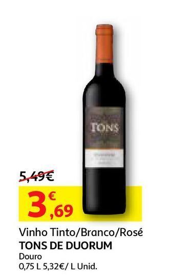 Auchan Vinho branco tons duorum promoção