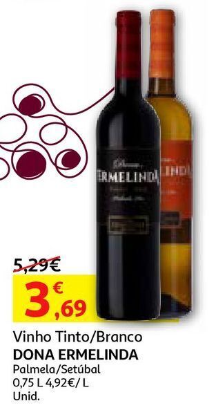 Auchan Vinho branco dona ermelinda promoção