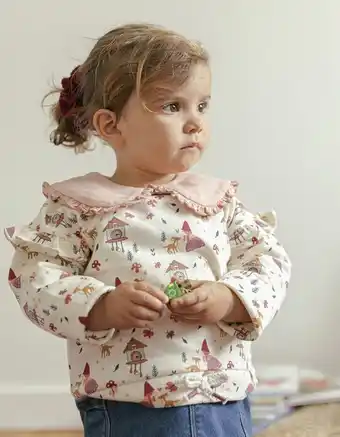 Zippy Sweat de algodão cardada para bebé menina 'bosque encantado', bege promoção