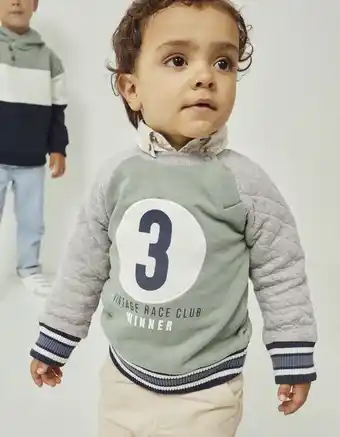 Zippy Sweat de algodão para bebé menino 'winner', cinza/verde promoção