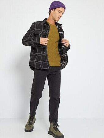 Kiabi Camisa tipo casaco aos quadrados de flanela promoção