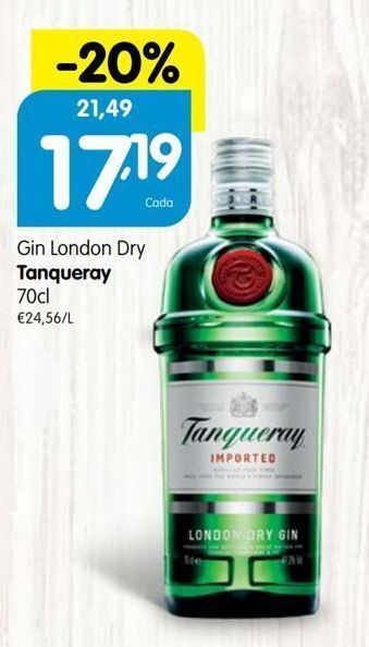 Minipreço Gin tanqueray promoção