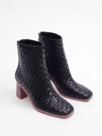 Venca Botins mulher tiras entrecruzadas preto promoção