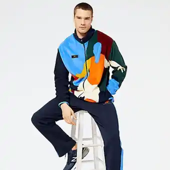 New Balance Nb hoops abstract polar fleece jacket promoção