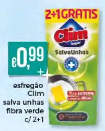 Bolama Esfregão Clim Salva Unhas Fibra Verde C/2+1 promoção