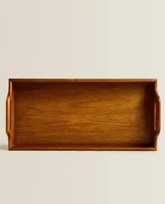 ZARA HOME Bandeja madeira com asa promoção