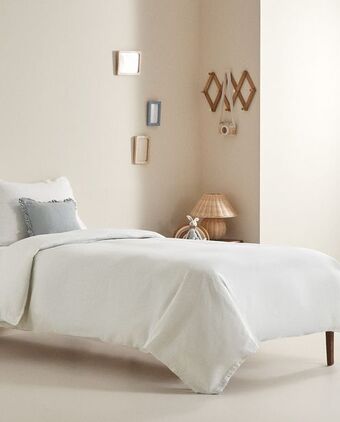 ZARA HOME Capa de edredão fio tingido promoção