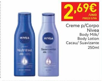 Recheio Creme hidratante nivea promoção