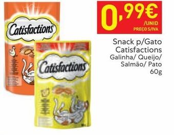 Recheio Ração para gatos catisfaction promoção