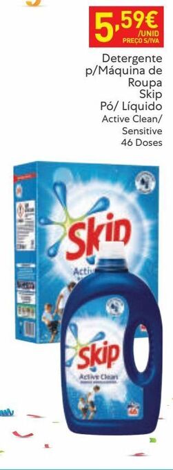 Recheio Detergente em pó skip promoção