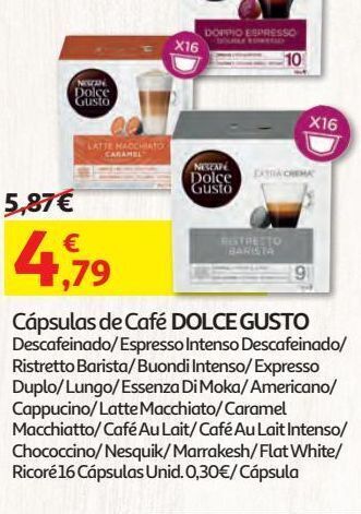 Cápsulas dolce gusto