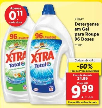 Lidl Detergente gel x-tra promoção