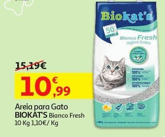 Areia para gato biokat's