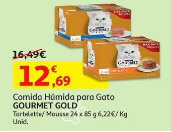 Auchan Comida húm gato gourmet gold promoção