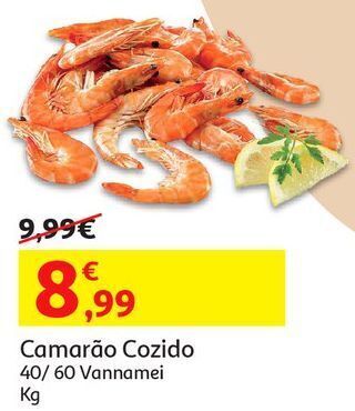Auchan Camarão cozido 40/60 promoção