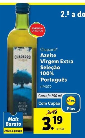 Lidl Azeite chaparro promoção