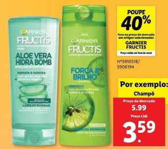 Lidl Produtos para o cabelo garnier promoção