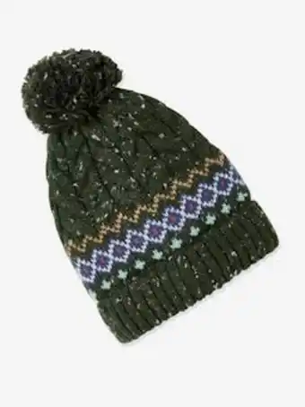 Vertbaudet Gorro em malha jacquard, para menino, oeko tex® - verde... promoção